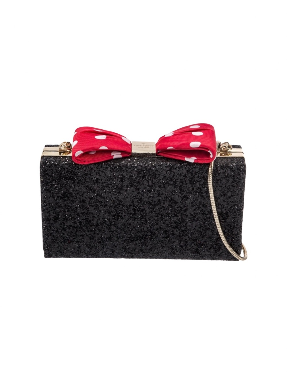 Kate Spade x Disney Minnie Mouse Glitter Clutch Shoulder Bag Collector Must EUC